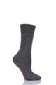 Ladies 1 Pair Falke TK2 Medium Volume Ergonomic Cushioned Trekking Socks - Asphalt