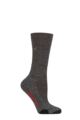 Ladies 1 Pair Falke TK2 Medium Volume Ergonomic Cushioned Trekking Socks - Asphalt