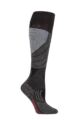 Ladies 1 Pair Falke SK2 Medium Volume Wool Ski Socks - Black