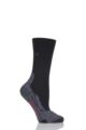 Ladies 1 Pair Falke TK2 Sensitive Trekking  Medium Cushioned Socks - Black