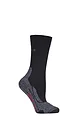 Women's 1 Pair Falke TK2 Sensitive Trekking  Medium Cushioned Socks - Black