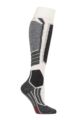 Ladies 1 Pair Falke SK2 New Medium Volume Wool Ski Socks - Off White