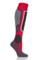 Ladies 1 Pair Falke SK4 Medium Volume Wool Ski Socks - Red