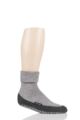 Mens 1 Pair Falke Cosyshoe Virgin Wool Home Socks - Light Grey