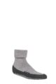 Mens 1 Pair Falke Cosyshoe Virgin Wool Home Socks - Light Grey