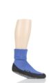 Mens 1 Pair Falke Cosyshoe Virgin Wool Home Socks - Blue Iris