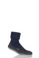 Mens 1 Pair Falke Cosyshoe Virgin Wool Home Socks - Navy