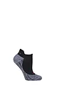 Women's 1 Pair Falke RU4 Invisible Light Volume Ergonomic Cushioned Invisible Running Socks - Black / Grey