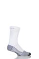 Mens 1 Pair Falke TE2 Medium Volume Ergonomic Cushioned Tennis Socks - White / Grey