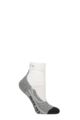 Women's 1 Pair Falke TE2 Short Medium Volume Ergonomic Cushioned Short Tennis Socks - White Mix