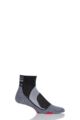 Mens 1 Pair Falke BC5 Low Volume Road Cycling Socks - Black / Grey