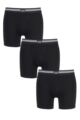 Mens 3 Pack Jockey Cotton Stretch Boxer Shorts - Black