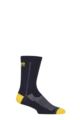 Mens and Women's 1 Pair 1000 Mile All Terrain Repreve Socks - Navy / Yellow