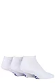 Mens 3 Pair IOMI FootNurse Cushioned Foot Diabetic Trainer Socks - White