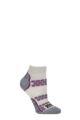 Mens and Ladies 1 Pair 1000 Mile Lite Anklet Double Layer Socks - Silver / Purple