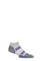 Mens and Ladies 1 Pair 1000 Mile Lite Anklet Double Layer Socks - Silver Royal / Blue