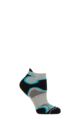 Mens and Ladies 1 Pair 1000 Mile Multi Sport Fusion Socklet Socks - Silver / Kingfisher
