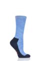 Ladies 1 Pair Burlington Adventure Girl Walking and Hiking Socks - Blue