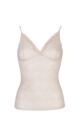 Ladies 1 Pair Kinky Knickers Nottingham Lace Strappy Cami Top In 4 Colours - Oyster