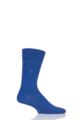 Mens 1 Pair Burlington Lord Plain Cotton Socks - Blue