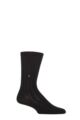 Mens 1 Pair Burlington Dover Virgin Wool Ribbed Socks - Charcoal