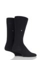 Mens 2 Pair Burlington Everyday Cotton Socks - Black