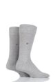 Mens 2 Pair Burlington Everyday Cotton Socks - Light Grey