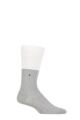 Mens 1 Pair Burlington Organic Cotton Block Socks - Grey