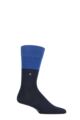 Mens 1 Pair Burlington Organic Cotton Block Socks - Navy