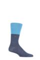 Mens 1 Pair Burlington Organic Cotton Block Socks - Blue