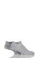 Mens 2 Pair Burlington Everyday Cotton Trainer Socks - Grey