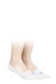 Mens 2 Pair Burlington Everyday Invisible Cotton Socks - White