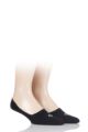 Mens 2 Pair Burlington Everyday Invisible Cotton Socks - Black