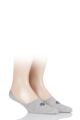 Mens 2 Pair Burlington Everyday Invisible Cotton Socks - Grey