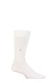 Mens 1 Pair Burlington Lord Plain Cotton Socks - White