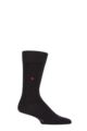 Mens 1 Pair Burlington Lord Plain Cotton Socks - Oil Melange