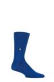 Mens 1 Pair Burlington Lord Plain Cotton Socks - Deep Blue