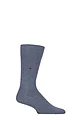 Mens 1 Pair Burlington Lord Plain Cotton Socks - Pale Blue