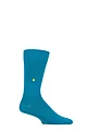Mens 1 Pair Burlington Lord Plain Cotton Socks - Teal