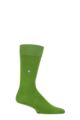 Mens 1 Pair Burlington Lord Plain Cotton Socks - Green Lawn