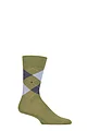 Mens 1 Pair Burlington Manchester Argyle Cotton Socks - Salvia