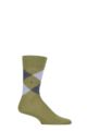Mens 1 Pair Burlington Manchester Argyle Cotton Socks - Salvia
