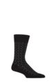 Mens 1 Pair Burlington Dot Cotton Socks - Black