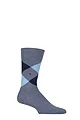 Mens 1 Pair Burlington King Argyle Cotton Socks - Turquoise