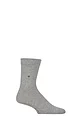 Mens 1 Pair Burlington Bond Street Cotton Ribbed Sports Socks - Heather