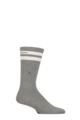 Mens 1 Pair Burlington Court Ribbed Cotton Sports Socks - Grey