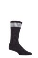 Mens 1 Pair Burlington Crafted Wool Boot Socks - Black