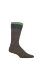 Mens 1 Pair Burlington Crafted Wool Boot Socks - Green