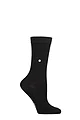 Women's 1 Pair Burlington Lady Plain Cotton Socks - Dark Grey