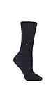 Women's 1 Pair Burlington Orkney Cashmere Textured Socks - Dark Navy